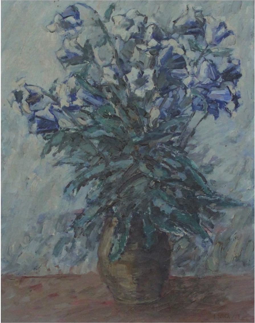 Lucrarea Flori albastre de Ion Șinca